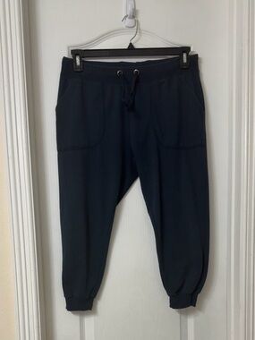 Coco Limon blue joggers drawstring elastic waistband front pockets